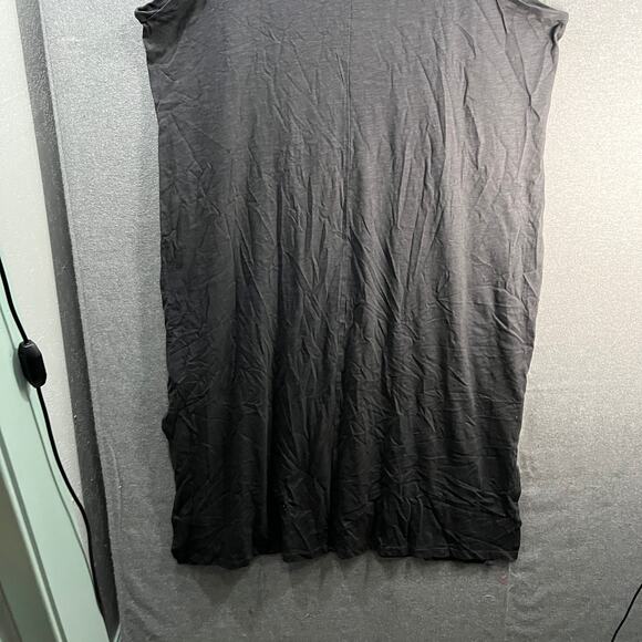 Candace Cameron Bure Sunkissed Regular Midi T-Shirt Dress Washed Black Size 3X - Picture 11 of 14